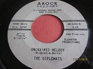 USA WHITE LABEL  PROMO 45--THE DIPLOMATS--CARDS ON THE TABLE--AROCK RECORDS-VG++