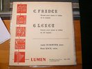 Henri Koch violin,Andre Dumortier piano-play's Franck and Lekeu
