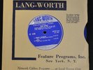 8” BLUE VINYL Transcription Disc Teddy Powell LANG-WORTH 63 Heavenly, Isn’t It