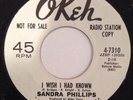 Northern Soul 45 SANDRA PHILLIPS I Wish I Had Known OKEH Great Condition