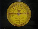 Johnny Cash Train of Love / There You Go RARE 1956 78 rpm Vinyl Sun Records 258