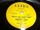 R&B/ JUMP BLUES- PRESTON LOVE - ULTRA 78 RPM - THAT'S ALL RIGHT BABY / ALI BABA