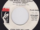 NORTHERN SOUL RARE 70's -JOHN GARY WILLIAMS - THE WHOLE DAMN WORLD - STAX  DEMO