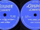 Eddie Cochran 78 RPM Rock'N Roll Record Sittin' in the balcony / Dark lonely