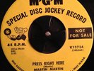PSYCH/MOD/FUZZ 45 - Martin Martin - Press Right Here/Silly Poor Soul - MGM NM