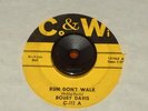 RARE BOBBY DAVIS MEMPHIS ROCKABILLY 45 - RUN DON'T WALK Co&Wi 112