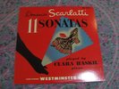 Clara Haskil:Scarlatti 11 Sonatas:Westminster WL 5072:Orig Early Green VERY RARE