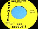 THE GIGOLO'S Night Creature 45 Rare Arizona Surf/Rocker-Instro Daynite Listen