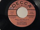 RARE THE SWEET THREE (PROMO) 45 #32005 BIG LOVERS COME IN SMALL PACAGES