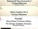 chesky cr1/2/3/rc5 berlioz/wild/sibelius/respighi barbirolli/reiner ex++ cvr.ex