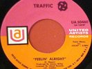 TRAFFIC Feelin' Alright / Withering Tree NMINT- United Artists CLASSIC ROCK 45