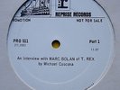 T. Rex White Label Mono DJ Only Interview LP Marc Bolan