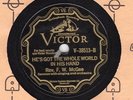 Victor 38513 REV. F.W. McGEE Whole World In Hand KILLER SANCTIFIED STOMPER EE+