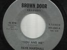 Oakland soul 45 FAYE MARSHALL You and Me (Brown Door) with Marvin Holmes