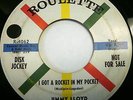 Rare Rocker JIMMY LLOYD I Got A Rocket In My Pocket 45 NICE Roulette DJ PROMO