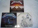 x3 METALLICA MASTERS OF PUPPETS, RIDE THE LIGHTNING , AND JUSTICE FOR ALL