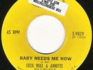 CECIL NULL & ANNETTE FUNICELLO on Epic --BABY NEEDS ME NOW-- 60s teen beat 45