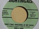 Ernie & Eddie Rare Deep Soul 45 on Nightingale Who's That Knocking At My Door