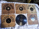 78 RPM RARE SET #1 OF SIX 8in 1900s ETCHED PATHE RECORDS MUST SEE/ EE-