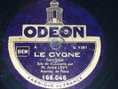VIOLONCELLO 78 rpm RECORD Odeon ANDRÉ LÉVY Le Cygne SAINT-SAËNS Aria BACH