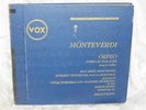 MONTEVERDI ORFEO 5 ACTS VOX MICROGROOVE 3LP BOOK-GERMAN