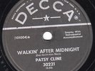 78-COUNTRY-PATSY CLINE-WALKIN' AFTER MIDNIGHT/A POOR MAN'S ROSES on DECCA-RARE