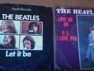 2 EX 45 rpm 1964 THE BEATLES Love Me Do P.S. I love You TOLLIE & Apple Let it be