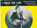 JOHNNY CASH 45 RPM EP  I WALK THE LINE ON SUN