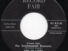 Hi Lites-For Sentimental Reasons-Record Fair Doo Wop 45 
