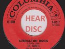 Instrumental  ROCKETS - (HEAR) - GIBRALTAR ROCK b/w WALKIN' HOME on COLUMBIA(M-)