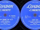 Eddie Cochran Rock'N Roll 78 RPM Record One Kiss / Mean When I'm Mad