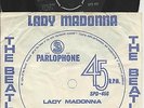 THE BEATLES   ULTRA  RARE    SOUTH AFRICA  PS  45  LADY MADONNA