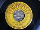 RARE ORIGINAL 45 rpm ELVIS PRESLEY  SUN 217 baby lets play house 3 PUSH MARKS
