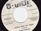 RARE NORTHERN SOUL POPCORN 45 BOBBY BENNETT ALONE WITH MY TEARS V-TONE 502 PROMO