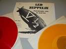 RARE LED ZEPPELIN 2 LP SET RED / YELLOW  VINYL VERY GOOD V 1/2  LIVE IN SEATTLE