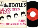 French SP BEATLES - ODEON FO103 - All you need is love - Pochette papier glacé