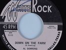 R&B Rocker Rockabilly 45 AL DOWNING Down On The Farm WHITE ROCK HEAR VG++