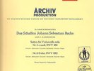 BACH - Cello Suites 5 & 6 - Pierre FOURNIER - ARCHIV 198188 - Stereo - IMPORT