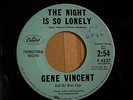 ROCKABILLY  GENE VINCENT  the night is so lonely CAPITOL 4237  PROMO  MINTY