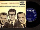 ROCKABILLY 45 EP Buddy Holly & Crickets IT'S SO EASY original UK CORAL 2014