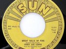 JERRY LEE LEWIS   Great Balls Of Fire   '57 ROCKABILLY ROCKER   Sun #281   NM-