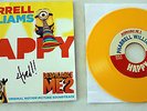 Signed Pharrell Williams HAPPY Yellow Vinyl Promo Single RARE Despicable Me 2