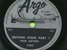 PAUL GAYTEN (Driving Home / Part Two)    R&B - SOUL 78  RPM  RECORD