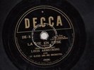 HEAR Jazz Japan 78 LOUIS ARMSTRONG WITH SY OLIVER La Vie En Rose on Decca