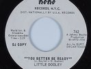Northern Soul 45 LITTLE DOOLEY You Better Be Ready KOKO HEAR VG++