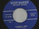 ROCKABILLY --RUDY HANSEN-- SATURDAY JUMP  - HEAR BOTH --1956 PROMO RUDY HANSEN