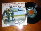 johnny hallyday les chevaliers du ciel pochette couleur glace des 2 cotes rare
