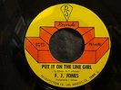 F.J. JONES Put it on the Line Girl / Gone and Found Another RARE Northern HEAR