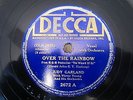 RARE 1939 judy garland OVER THE RAINBOW 2672 A   DLA1840A DECCA  78 record