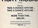 Roxy Music 12Inch Maxi aus USA Take a Chance with me